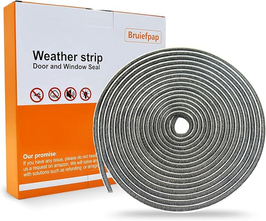 24.6FT Brush Weather Stripping, Neat Pile Self Adhesive Seal Strip by Bruiefpap