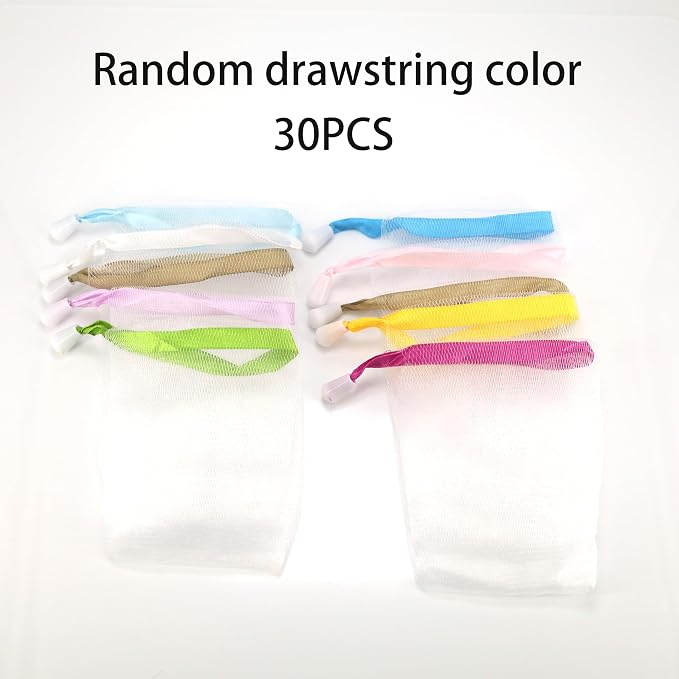 30 Pack Mesh Soap Bag, Small Soap Pouch Saver Bar Soap Sack - Image 3