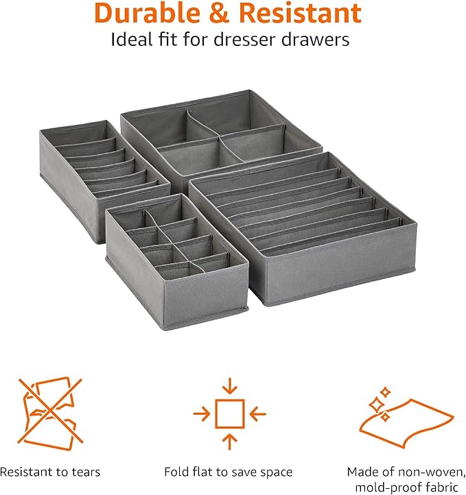 Amazon Basics Dresser Drawer Storage Organizer - Image 3