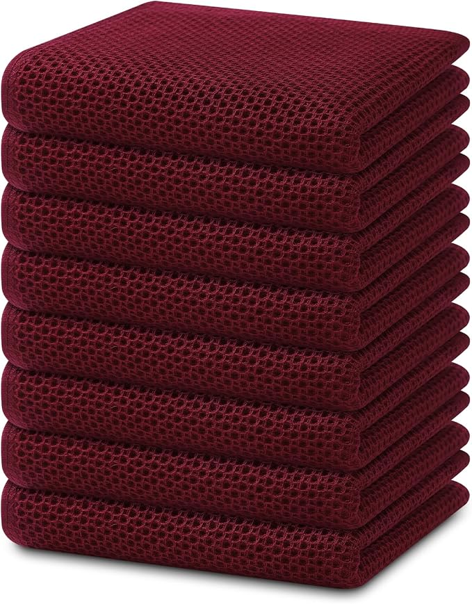Homaxy 100% Cotton Waffle Weave Kitchen Dish Towels, Ultra Soft Absorbent Quick by Homaxy