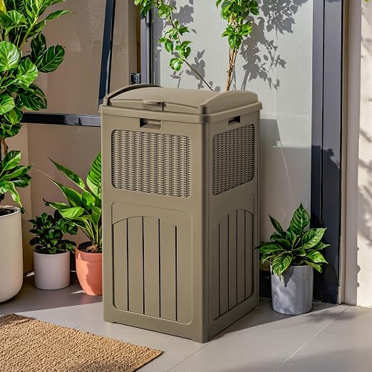 Flamaker 30 Gallon Trash Can, Resin Outdoor Garbage Can - Image 6