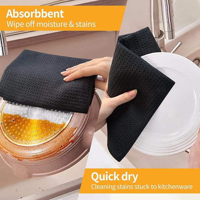 KinHwa Kitchen Washcloths for Dishes Absorbent Microfiber Dish Cloths Quick Dry - Image 4