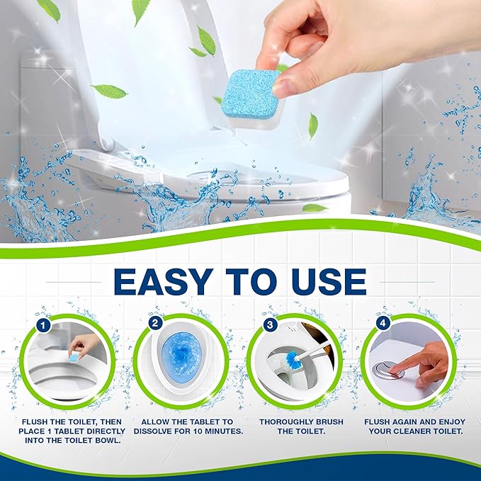 True Fresh Toilet Bowl Cleaner Tablets 24 Pack – Deodorizer & Septic Safe – - Image 3