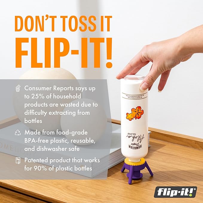 Flip-It! 1-Pack Bottle Emptying Kit – No More Wasted Product - Image 3