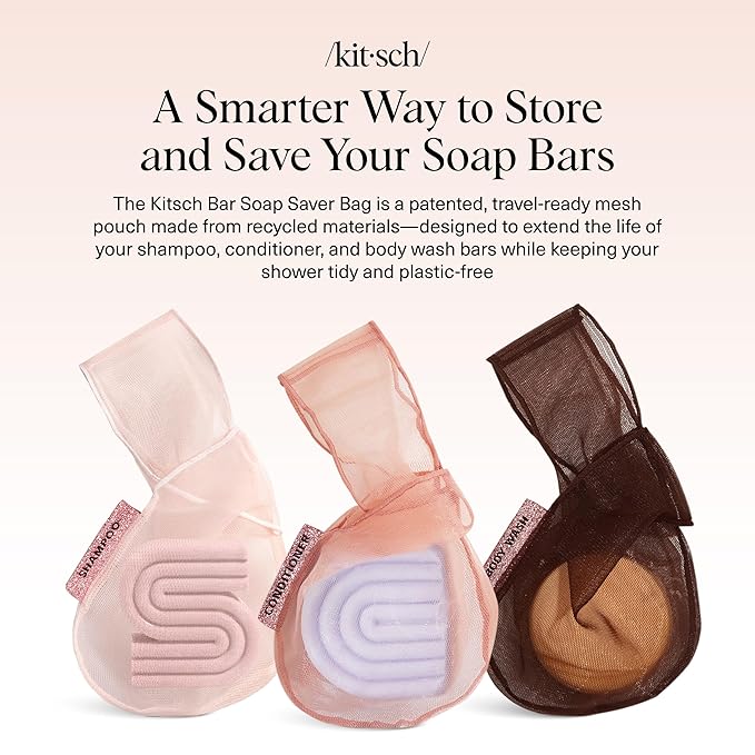 Kitsch Bar Soap Saver Bag – Patented Mesh Bag Soap Holder - Image 2