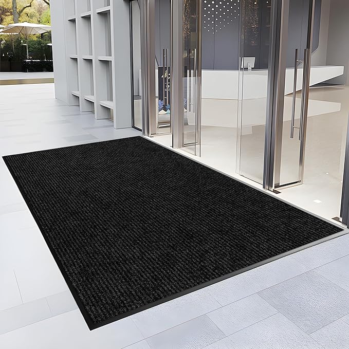 3′ x 3′ Front Door Mat Indoor Outdoor Entrance, Commercial Floor Mat Heavy Duty by Morefany