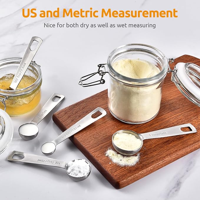 U-Taste Teaspoon Tablespoon Measuring Spoons: 18/8 Stainless Steel Measure - Image 8