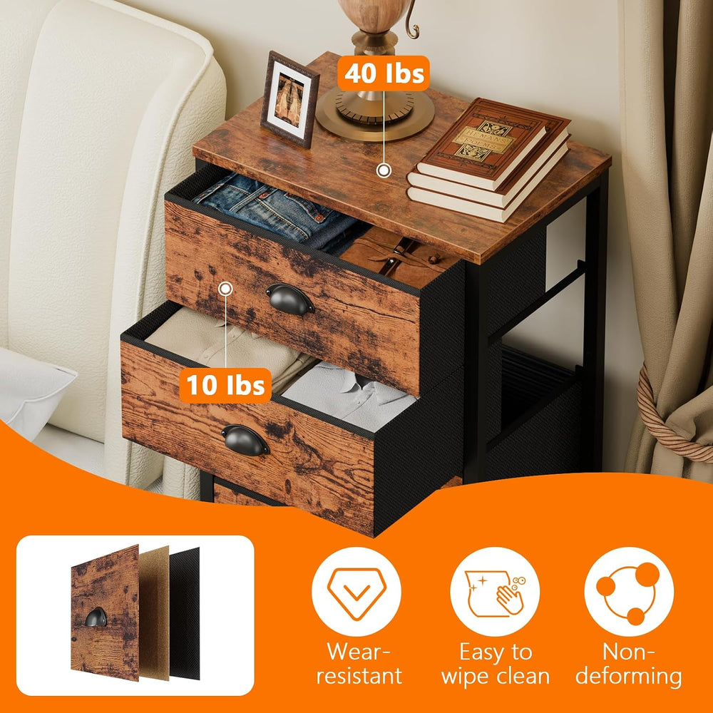 Furnulem Dresser for Bedroom, 7 Drawers Tall Chest of Drawers