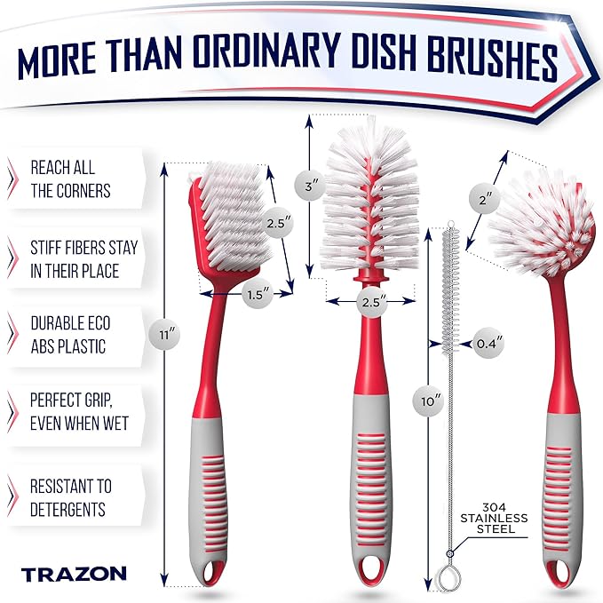 Dish Brush Set of 4 - Image 2