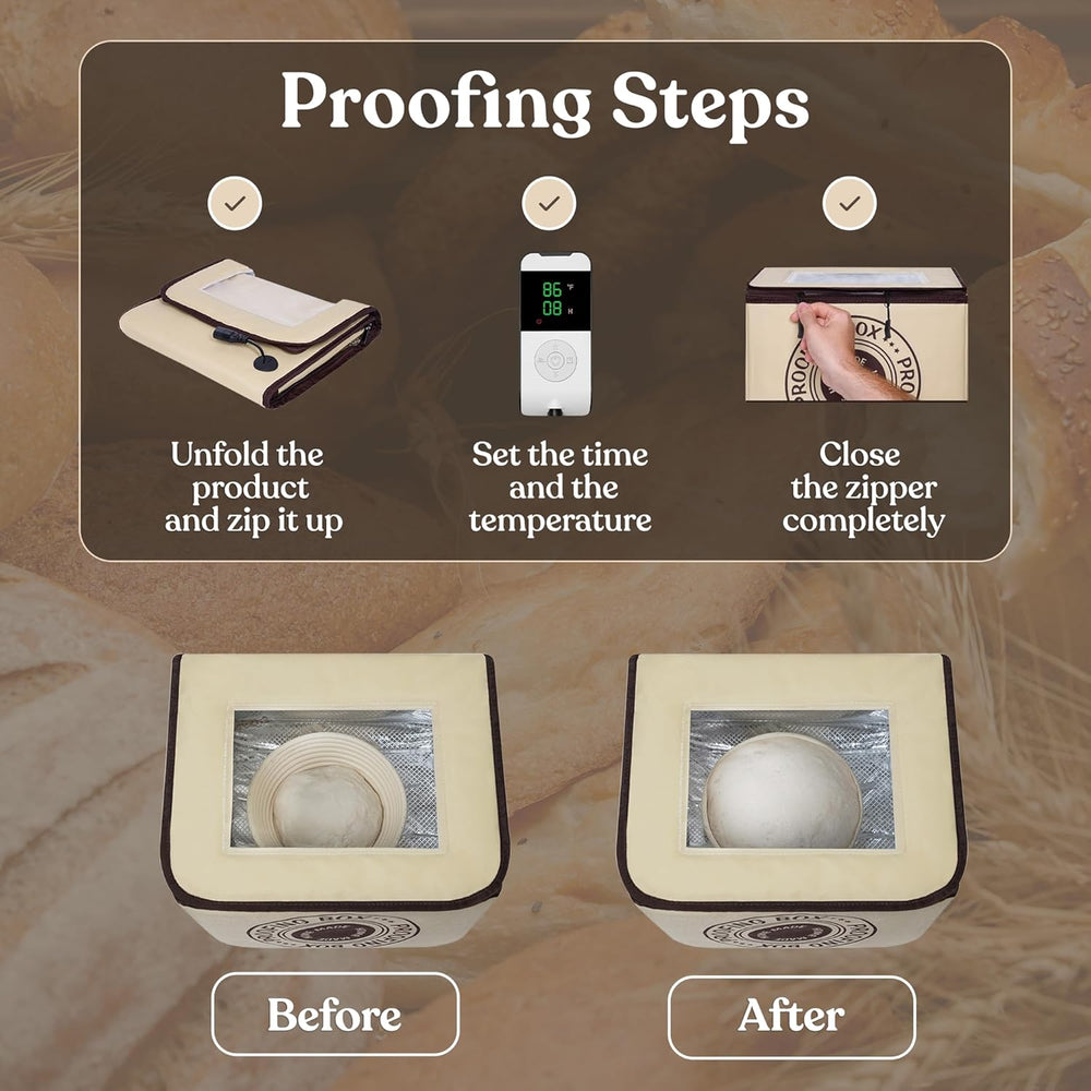 Bread Proofing Box – Bread Proofer, Dough Fermentation Box with Carry Bag, So...