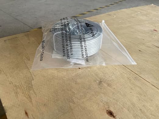 3/16" Wire Rope Kit, 100Ft PVC Coated Steel Cable Guide Wire Tensioner Strainer - Image 11