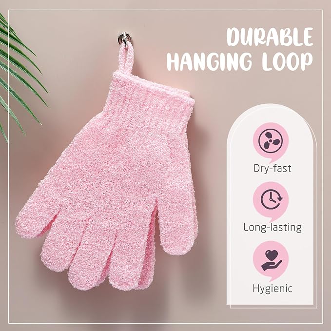 104 Pcs Exfoliating Glove Bulk Shower Gloves - Image 4