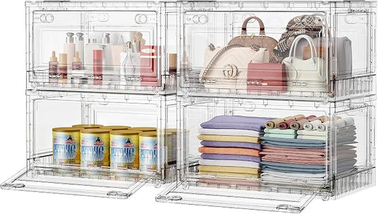 BROVIEW Clear Stackable Storage Bins Drawers, Open Front Large Plastic Storage by BROVIEW-EnjoytheArtofLife