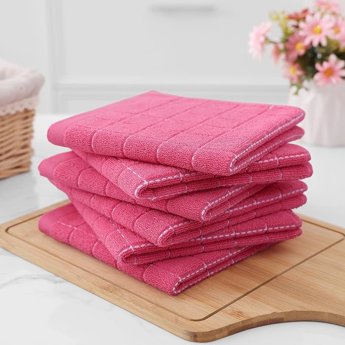 Homaxy 100% Cotton Terry Kitchen Dish Cloths, Ultra Soft and Absorbent Dish - Image 8