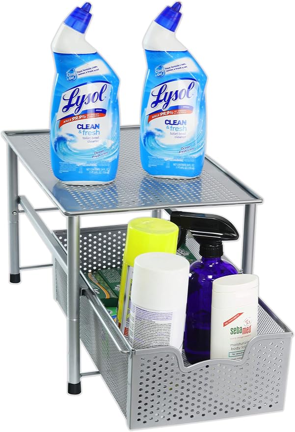 Simple Houseware Stackable Under Sink Cabinet Sliding Basket Organizer Drawer - Image 6
