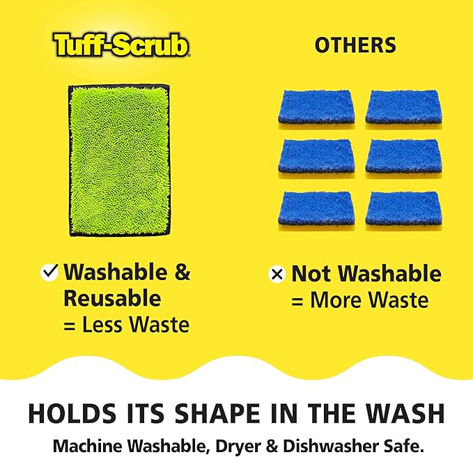 Fresh Tuff-Scrub, Microfiber, Non-Scratch, Dual-Sided, Machine Washable - Image 5