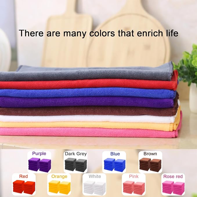 kimteny 13x28 Inches Kitchen Cloth Dish Towels, 400 GSM Premium Dishcloths - Image 7