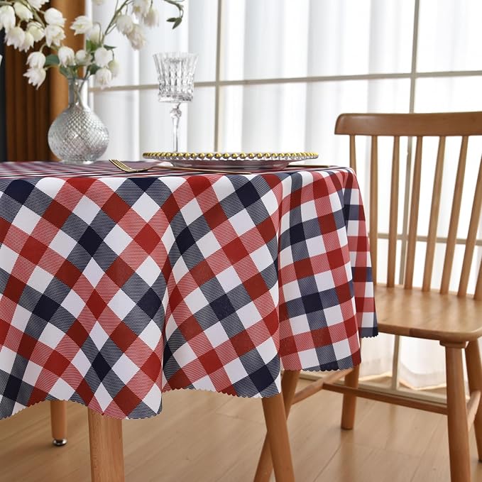 Waterproof Plaid Tablecloth Fabric - Image 2