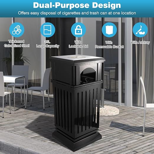 IRONWALLS Commercial Trash Can - Image 2