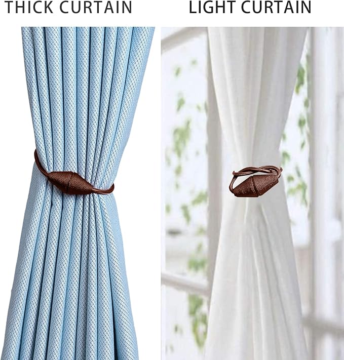 2 PCS Magnetic Curtain Tiebacks, European Style Convenient Drape Tie Backs - Image 4