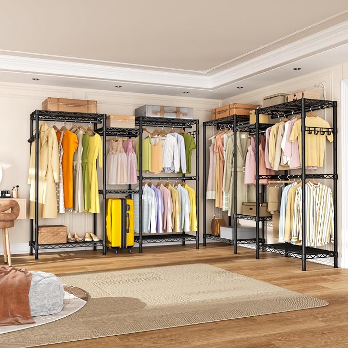 Heavy Duty Garment Rack Large Clothes Rack, Freestanding Closet Portable - Image 5