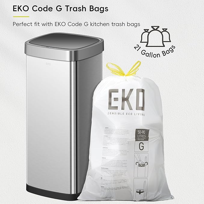 EKO EcoSmart Tall and Large Kitchen Trash Can, 80L/21.1G High Capacity - Image 4