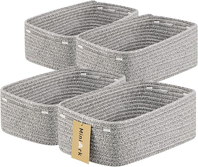 Small Storage Baskets for Organizing | Closet Organizer Bins | Shelf Toy Basket by MiniArkStorageBasketsHome
