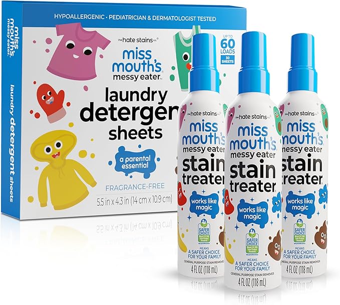 Miss Mouth’s Messy Eater Stain Treater Stain & Suds Duo Pack by TheHateStainsCo