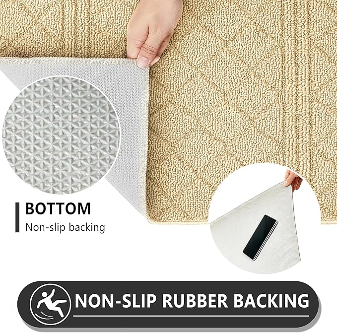 REFETONE Indoor Doormat, Front Back Door Mat 20"x32" Absorbent Rubber Backing - Image 5