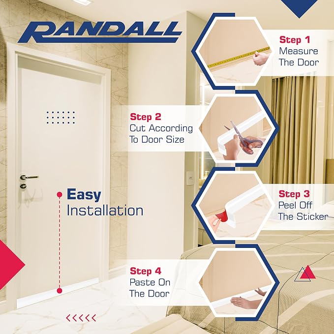 Adhesive Backed Door Draft Stopper – Silicone Under Door Sweep - Image 6