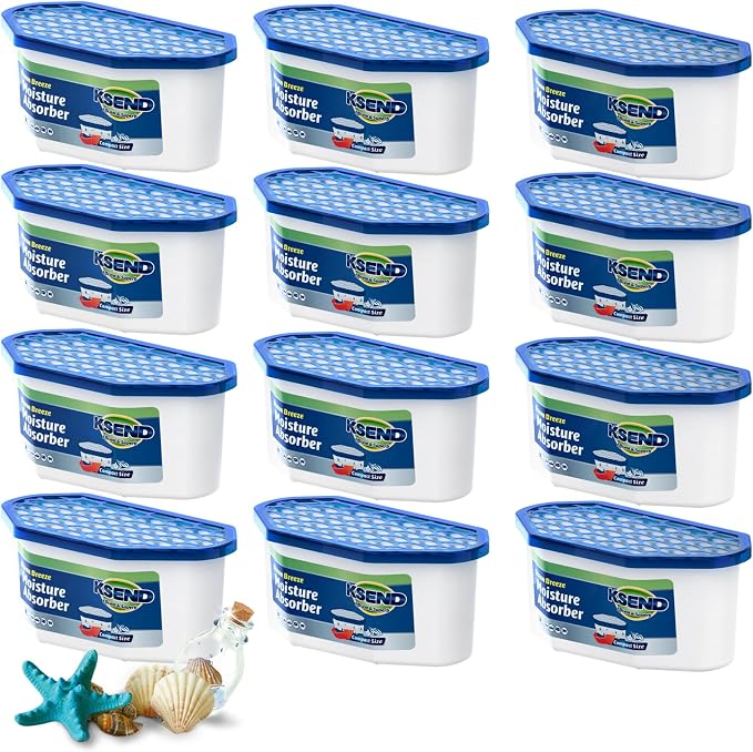 Moisture Absorbers, 12 Pack, Compact Dehumidifier by Ksend