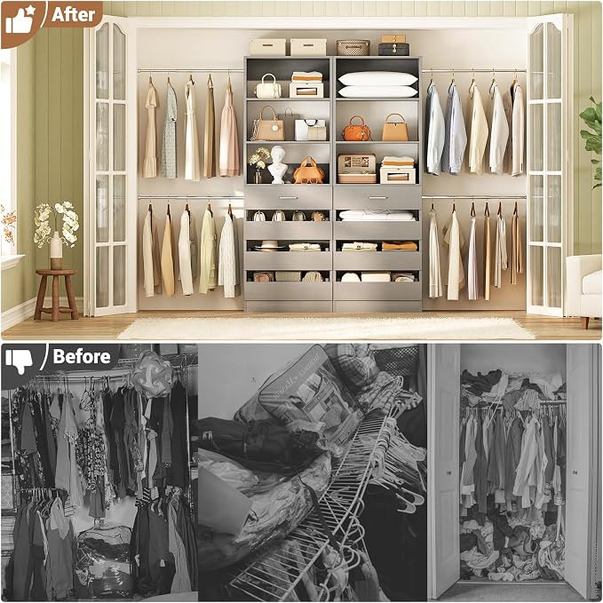 Aheaplus Closet System, 6-15Ft Closet Organizer - Image 6