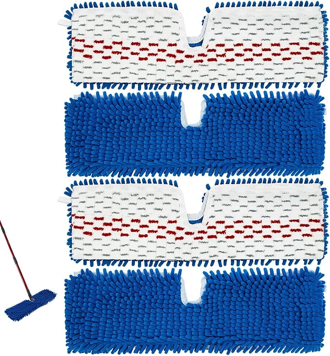4 Pack Mop Replace Head for Ocedar Hardwood Floor'n More 3-Action Flip Mop by ProfessionalCleaningSupplier
