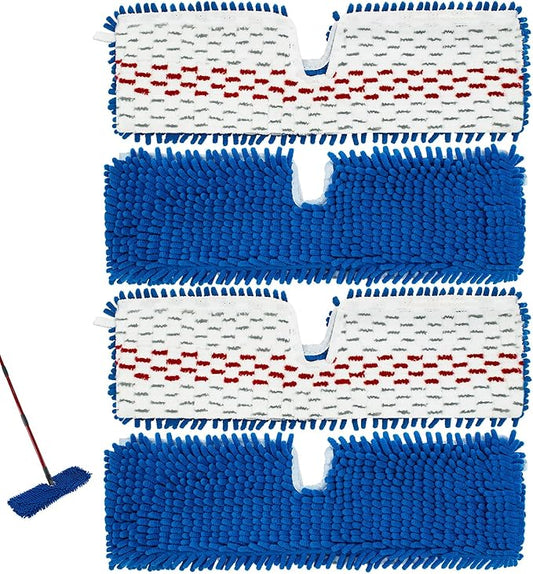 4 Pack Mop Replace Head for Ocedar Hardwood Floor'n More 3-Action Flip Mop by ProfessionalCleaningSupplier