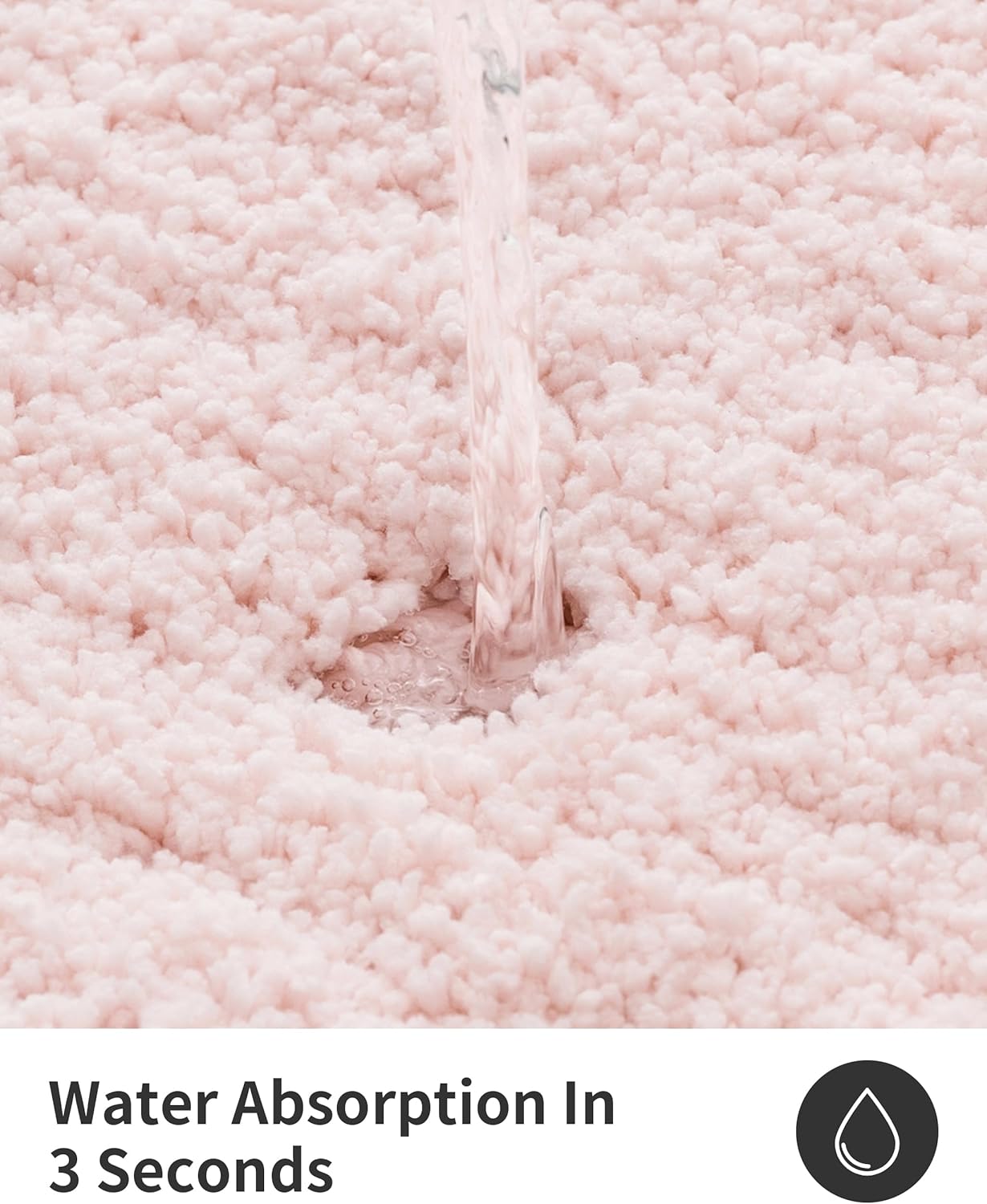 ILANGO Pink Bathroom Rugs 24" × 17" Non Slip & Super Absorbent Extra Thick Soft, Washable Bath Mat for Floor, Non Shedding Microfiber Plush Holiday Bath Rug with Rubber for Shower Sink