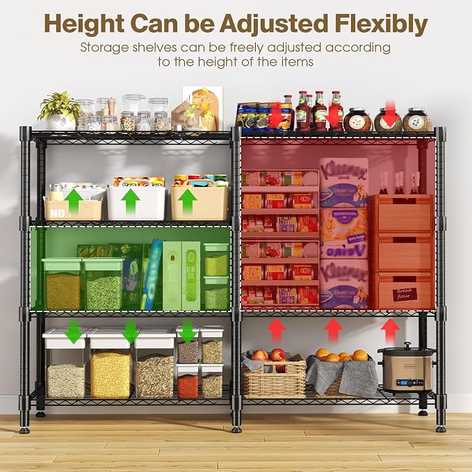 Himimi 4-Tier Adjustable Metal Shelving - Image 4