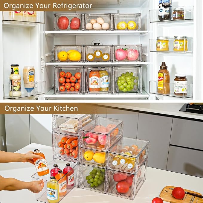 6Pack Stackable Kitchen Storage Organizer, Pantry Organizers and Storage - Image 4