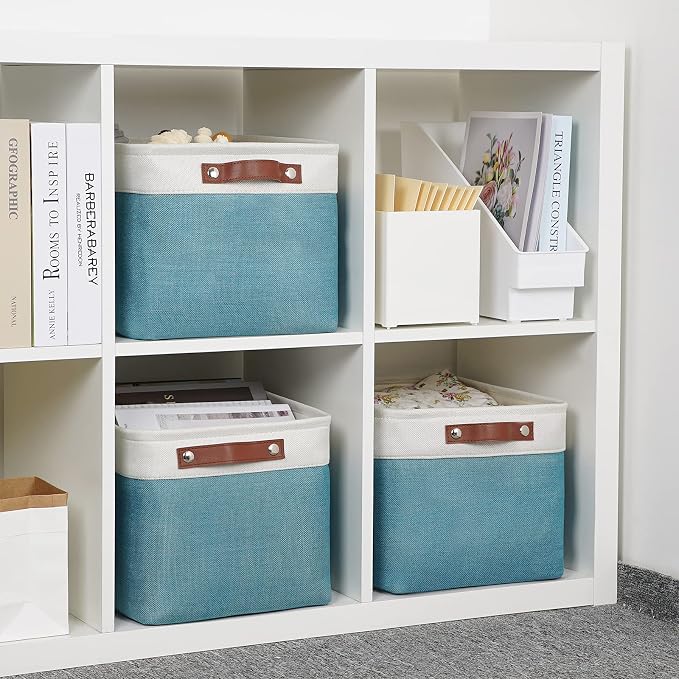 DULLEMELO Storage Baskets for Shelves, Fabric Collapsible Rectangular Storage - Image 6