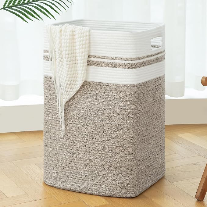 OIAHOMY 91L Laundry Hamper, XXXLarge Laundry Basket, Collapsible Cotton Rope by MasterofSpaceOptimization