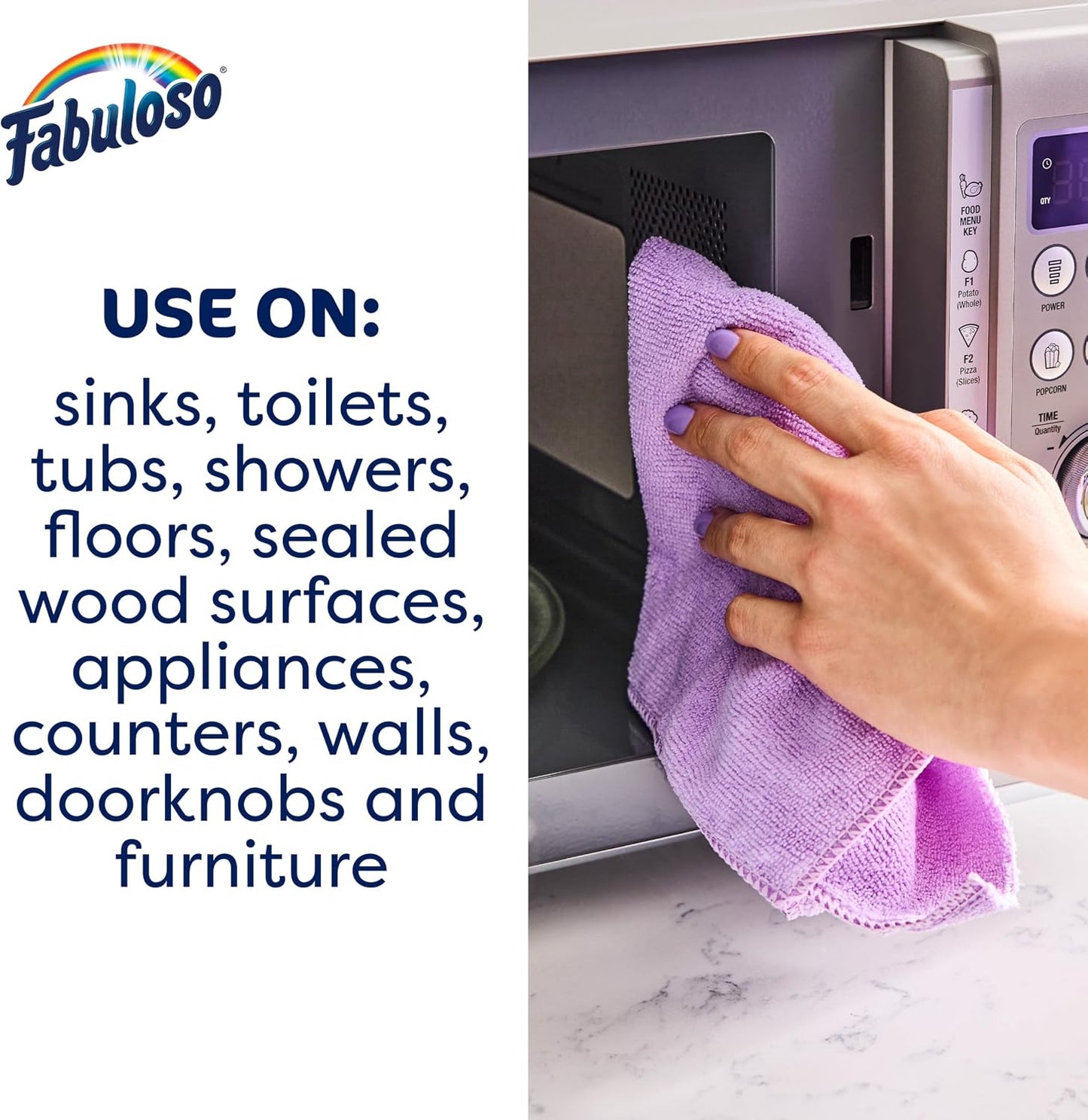 Fabuloso 2X All-Purpose Cleaner, Lavender Scent, 56 fl oz | No Rinse Floor Cleaner, Long-Lasting Freshness, Multi-Purpose Cleaner, Concentrated Formula, Everyday Cleaning, No Residue