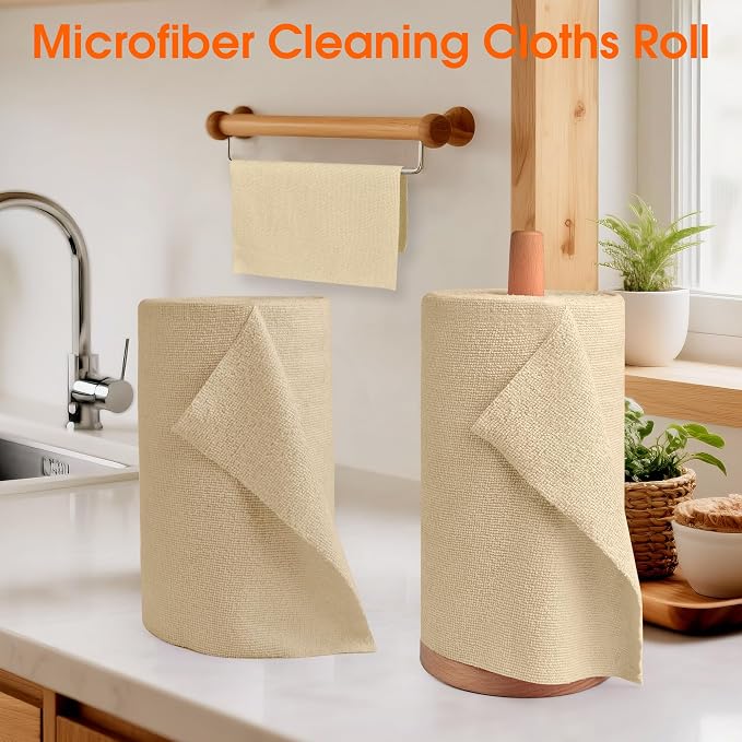 Roll of Microfiber Cleaning Cloth –100 Pack, Tear Away Microfiber Towels - Image 2