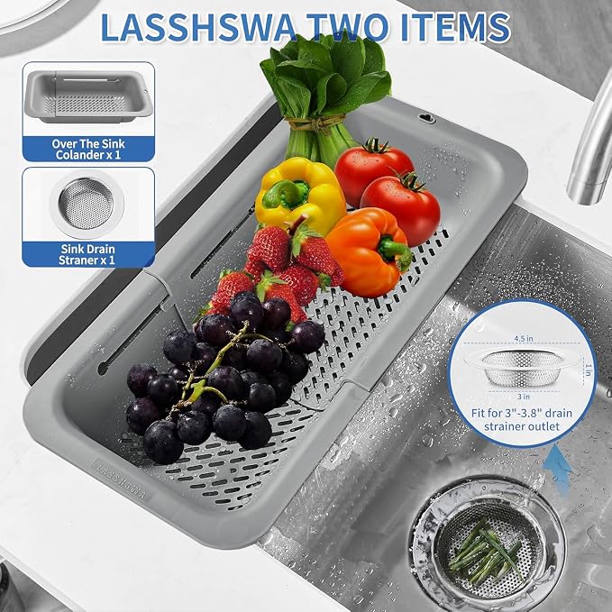 LASSHSWA Collapsible Colander and Strainer - Image 2