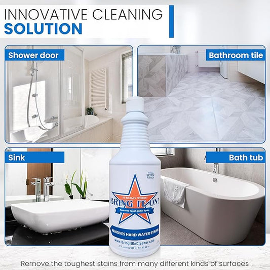 BRING IT ON! CLEANER Water Spot Remover Plus 2 Drill Brushes, Clean Tile - Image 2