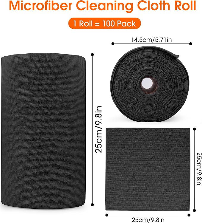 Roll of Microfiber Cleaning Cloth –100 Pack, Tear Away Microfiber Towels - Image 7