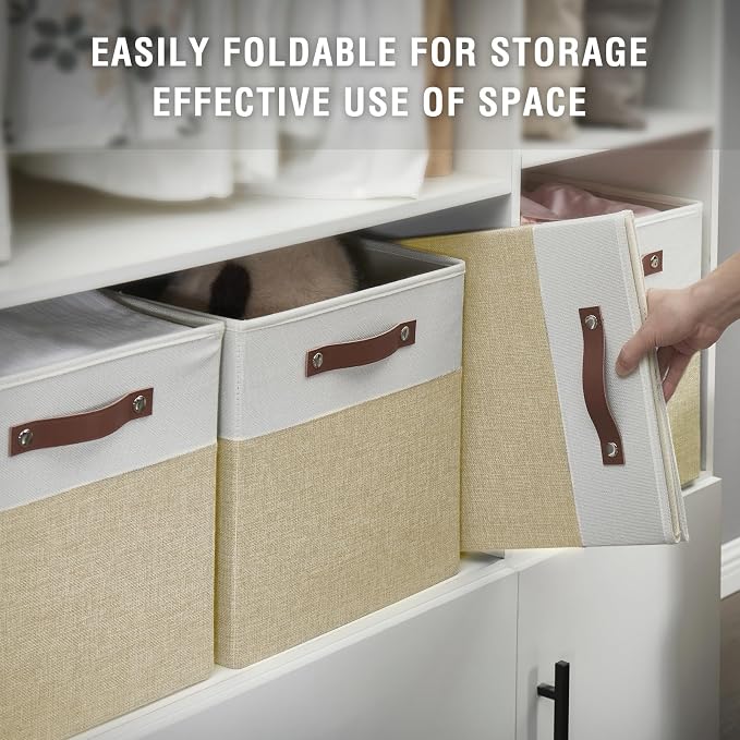 Collapsible Fabric Storage Cube Bins
