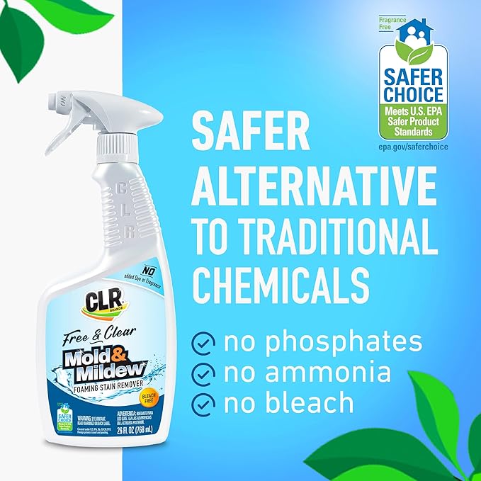 CLR Brands® Mold & Mildew Bleach-Free Free & Clear Stain Remover, No Dyes or - Image 3