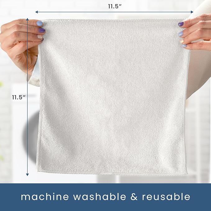S&T INC. 50 Pack Microfiber Cleaning Cloth, Bulk Towels - Image 7