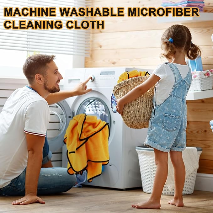 Tallew 80 Pcs Microfiber Towels 16 Inch x 16 Inch Microfiber Cloth Car Drying - Image 3
