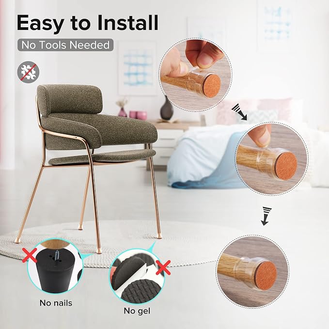 24PCS Upgraded Silicone Chair Leg Floor Protectors - Image 5