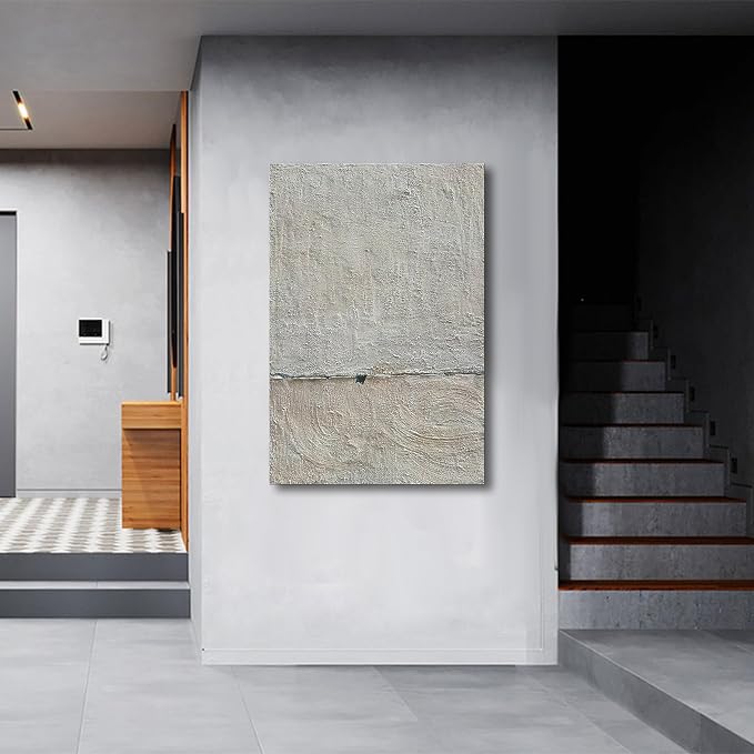 NANKAI Hand painted Minimalist Black and White art canvas Abstract Oil painting - Image 7